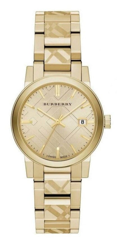 Buy Shop Burberry The City Gold Dial Gold Steel Strap Watch for Women - BU9234 USA Online