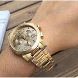Buy Shop Burberry The City Gold Dial Gold Steel Strap Watch for Women - BU9753 USA Online