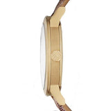 Buy Shop Burberry The City Gold Dial Haymarket Brown Leather Strap Watch for Women - BU9026 USA Online