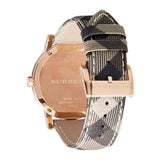 Buy Shop Burberry The City Gold Dial Haymarket Brown Leather Strap Watch for Women - BU9219 USA Online