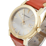 Buy Shop Burberry The City Gold Dial Orange Leather Strap Watch for Women - BU9016 USA Online