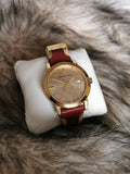Buy Shop Burberry The City Gold Dial Orange Leather Strap Watch for Women - BU9017 USA Online