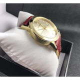 Buy Shop Burberry The City Gold Dial Orange Leather Strap Watch for Women - BU9017 USA Online