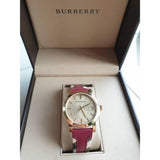 Buy Shop Burberry The City Gold Dial Orange Leather Strap Watch for Women - BU9017 USA Online
