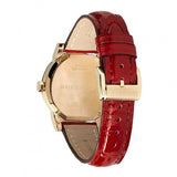 Buy Shop Burberry The City Gold Dial Red Leather Strap Watch for Women - BU9140 USA Online
