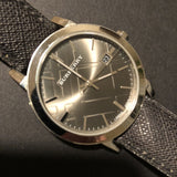 Buy Shop Burberry The City Grey Dial Black Leather Strap Watch for Men - BU9030 USA Online