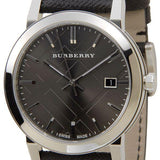 Buy Shop Burberry The City Grey Dial Black Leather Strap Watch for Men - BU9030 USA Online