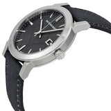Buy Shop Burberry The City Grey Dial Black Leather Strap Watch for Men - BU9030 USA Online