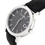 Buy Shop Burberry The City Grey Dial Black Leather Strap Watch for Men - BU9030 USA Online