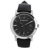Buy Shop Burberry The City Grey Dial Black Leather Strap Watch for Men - BU9030 USA Online