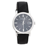 Buy Shop Burberry The City Grey Dial Black Leather Strap Watch for Men - BU9030 USA Online