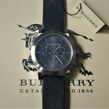Buy Shop Burberry The City Grey Dial Black Leather Strap Watch for Men - BU9359 USA Online