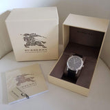 Buy Shop Burberry The City Grey Dial Black Leather Strap Watch for Men - BU9359 USA Online