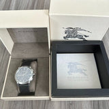 Buy Shop Burberry The City Grey Dial Black Leather Strap Watch for Men - BU9359 USA Online