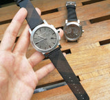 Buy Shop Burberry The City Grey Dial Black Leather Strap Watch for Men - BU9359 USA Online