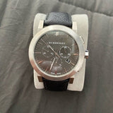 Buy Shop Burberry The City Grey Dial Black Leather Strap Watch for Men - BU9359 USA Online