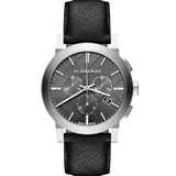 Buy Shop Burberry The City Grey Dial Black Leather Strap Watch for Men - BU9359 USA Online