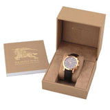 Buy Shop Burberry The City Grey Dial Brown Leather Strap Unisex Watch - BU9755 USA Online