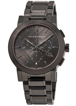 Buy Shop Burberry The City Grey Dial Gunmetal Grey Steel Strap Watch for Men - BU9354 USA Online