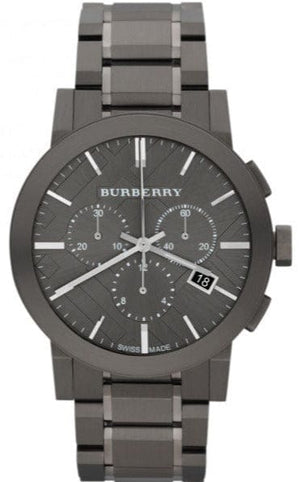 Buy Shop Burberry The City Grey Dial Gunmetal Grey Steel Strap Watch for Men - BU9354 USA Online