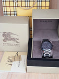 Burberry The City Grey Dial Gunmetal Grey Steel Strap Watch for Men - BU9381