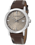 Buy Shop Burberry The City Grey Dial Leather Strap Watch for Men - BU9020 USA Online