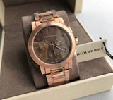 Buy Shop Burberry The City Grey Dial Rose Gold Steel Strap Unisex Watch - BU9754 USA Online
