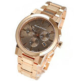 Buy Shop Burberry The City Grey Dial Rose Gold Steel Strap Unisex Watch - BU9754 USA Online