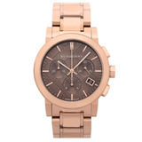 Buy Shop Burberry The City Grey Dial Rose Gold Steel Strap Unisex Watch - BU9754 USA Online