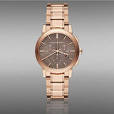 Buy Shop Burberry The City Grey Dial Rose Gold Steel Strap Unisex Watch - BU9754 USA Online