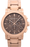 Buy Shop Burberry The City Grey Dial Rose Gold Steel Strap Unisex Watch - BU9754 USA Online