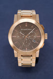 Buy Shop Burberry The City Grey Dial Rose Gold Steel Strap Watch for Men - BU9353 USA Online