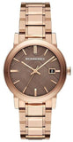 Buy Shop Burberry The City Light Brown Dial Rose Gold Steel Strap Watch for Women - BU9005 USA Online