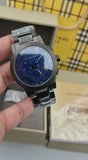 Buy Shop Burberry The City Navy Blue Dial Black Steel Strap Watch for Men - BU9365 USA Online