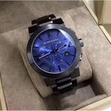 Buy Shop Burberry The City Navy Blue Dial Black Steel Strap Watch for Men - BU9365 USA Online