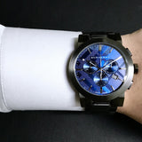 Buy Shop Burberry The City Navy Blue Dial Black Steel Strap Watch for Men - BU9365 USA Online