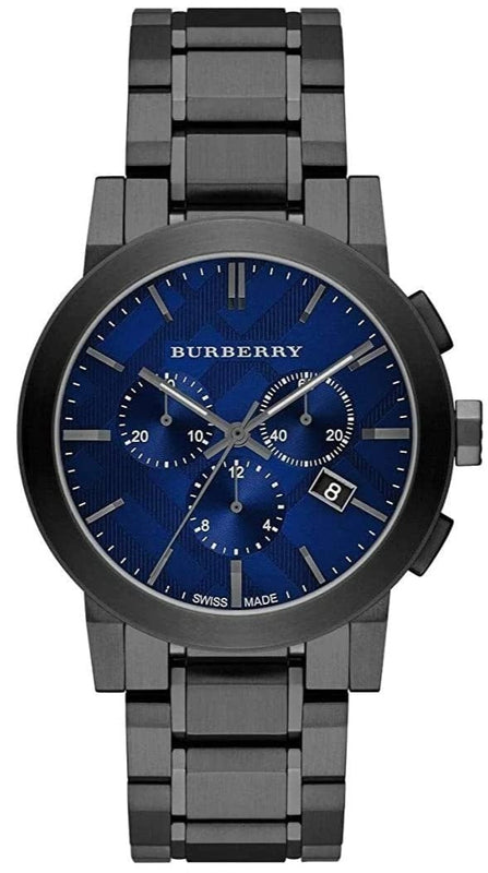 Buy Shop Burberry The City Navy Blue Dial Black Steel Strap Watch for Men - BU9365 USA Online