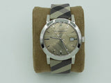 Buy Shop Burberry The City Nova Beige Dial Grey Leather Strap Watch for Women - BU9023 USA Online