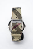 Buy Shop Burberry The City Nova Beige Dial Grey Leather Strap Watch for Women - BU9023 USA Online
