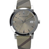 Buy Shop Burberry The City Nova Beige Dial Grey Leather Strap Watch for Women - BU9023 USA Online