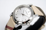 Buy Shop Burberry The City Nova Silver Dial Brown Leather Strap Watch for Women - BU9212 USA Online