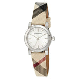 Buy Shop Burberry The City Nova Silver Dial Brown Leather Strap Watch for Women - BU9212 USA Online