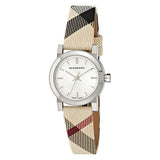 Buy Shop Burberry The City Nova Silver Dial Brown Leather Strap Watch for Women - BU9212 USA Online