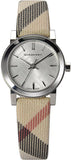 Buy Shop Burberry The City Nova Silver Dial Brown Leather Strap Watch for Women - BU9212 USA Online