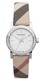 Buy Shop Burberry The City Nova Silver Dial Brown Leather Strap Watch for Women - BU9212 USA Online