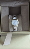 Burberry The City Nova Silver Dial Brown Leather Strap Watch for Women - BU9212