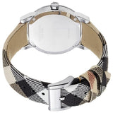 Buy Shop Burberry The City Nova Silver Dial White Leather Strap Watch for Women - BU9022 USA Online