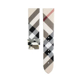 Buy Shop Burberry The City Nova White Dial Checked Brown Leather Strap Watch for Men - BU9357 USA Online