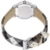 Buy Shop Burberry The City Nova White Dial Checked Brown Leather Strap Watch for Men - BU9357 USA Online