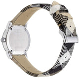 Buy Shop Burberry The City Nova White Dial Checked Brown Leather Strap Watch for Men - BU9357 USA Online